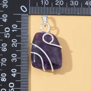 1 Piece Natural Stone Copper Agate Opal Solid Color Pendant