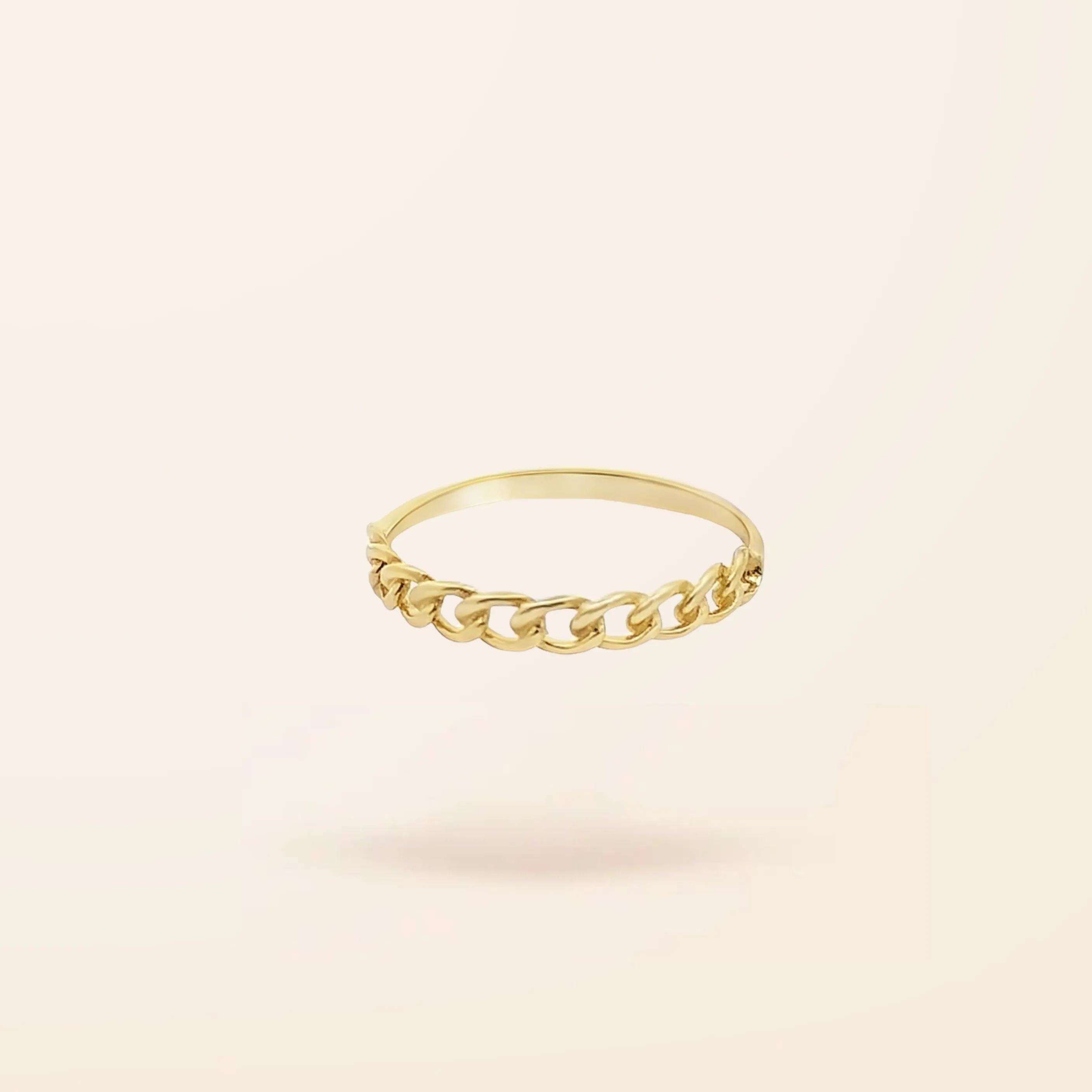 10K Gold Small Chain Ring