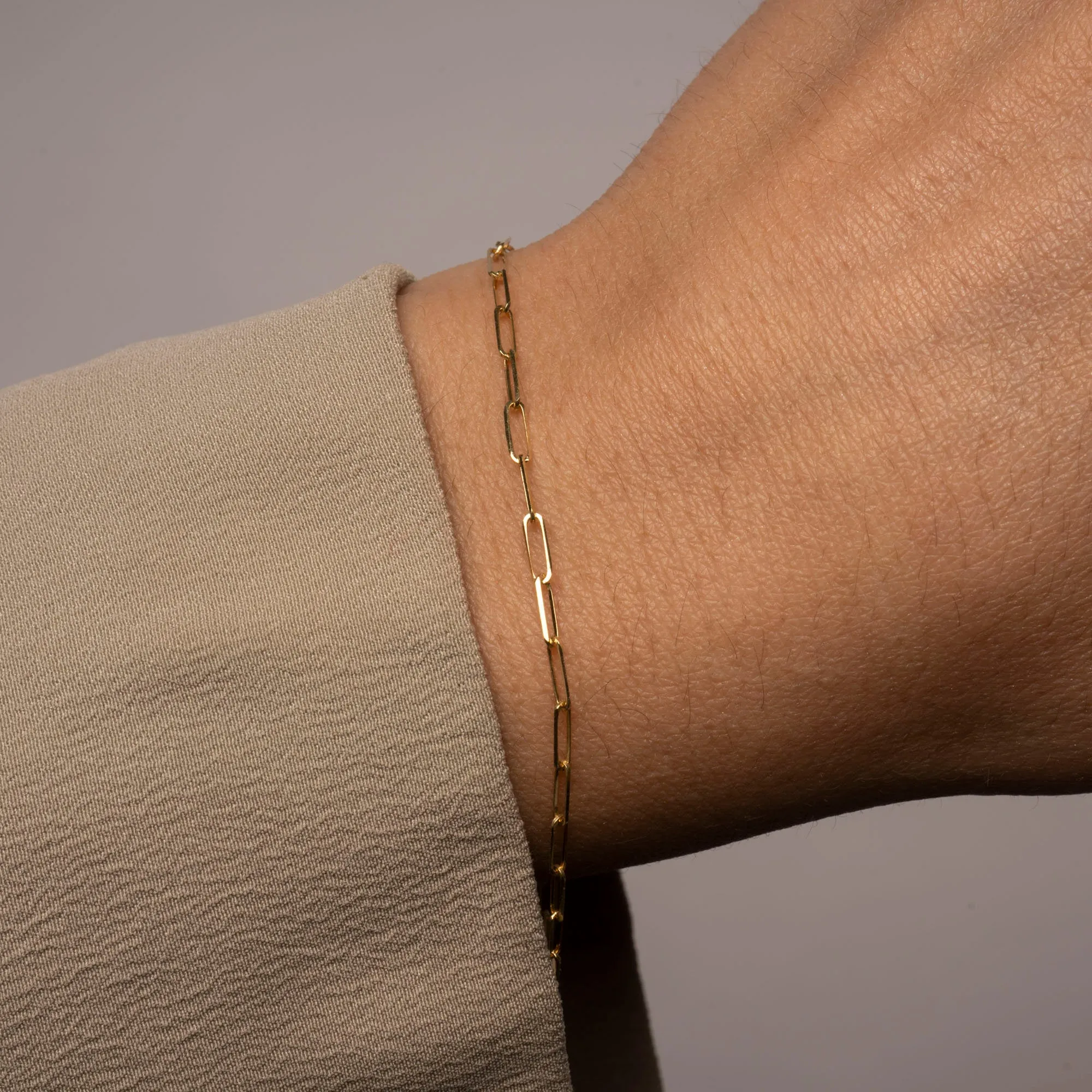 14k Gold Small Rectangle Bracelet