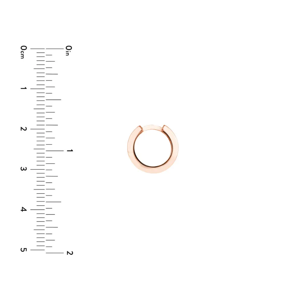 14k Knife Edge Hoop Earrings