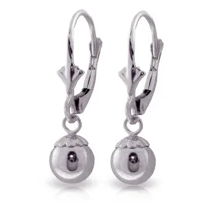 14K Solid White Gold Delight Manifested Earrings