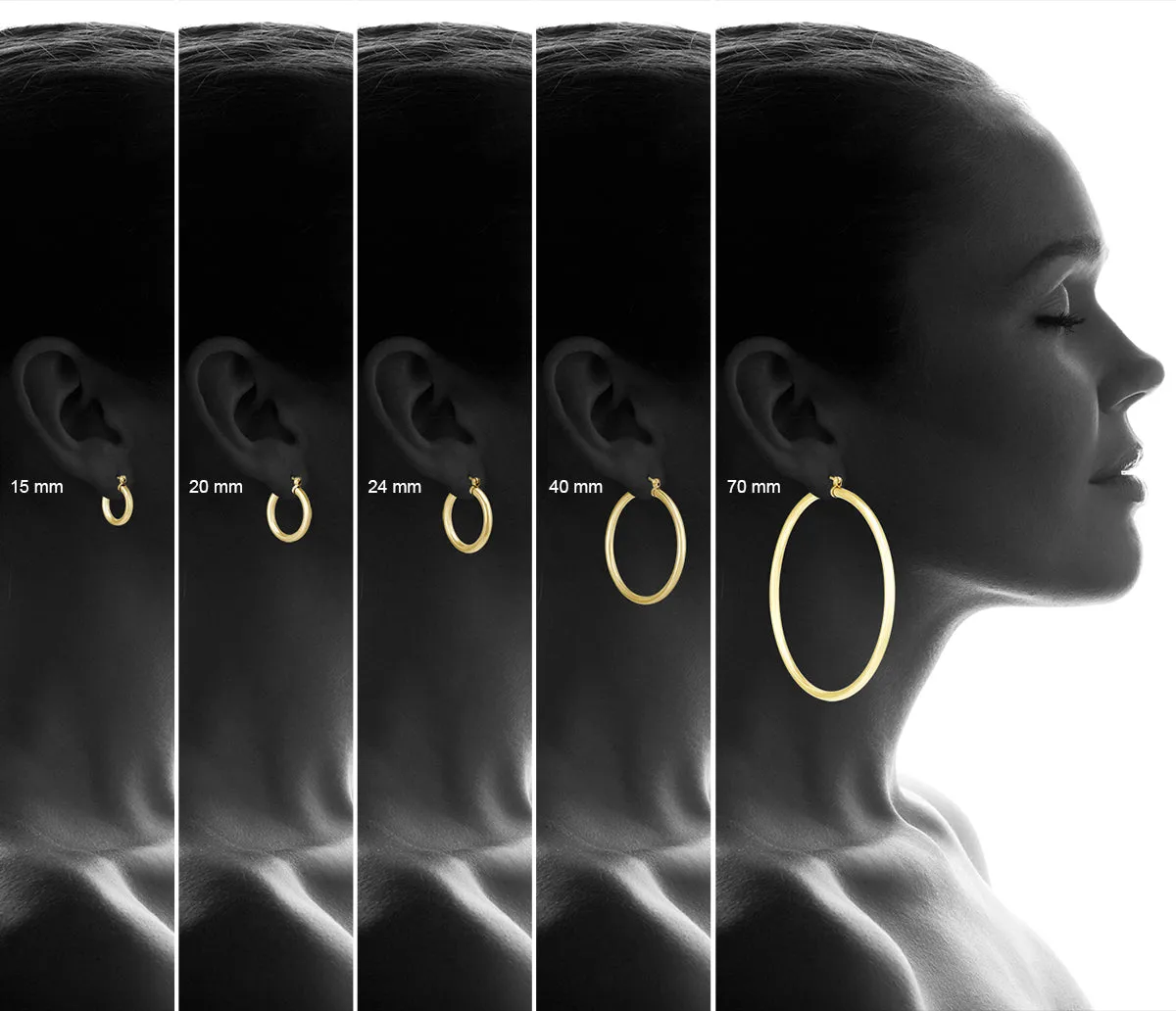 40Mm 14K Yellow Gold Filled Hoop Earrings