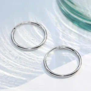 925 Silver Classic Hoop Earrings