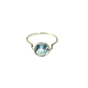 925 Silver Sky Blue Topaz Ring