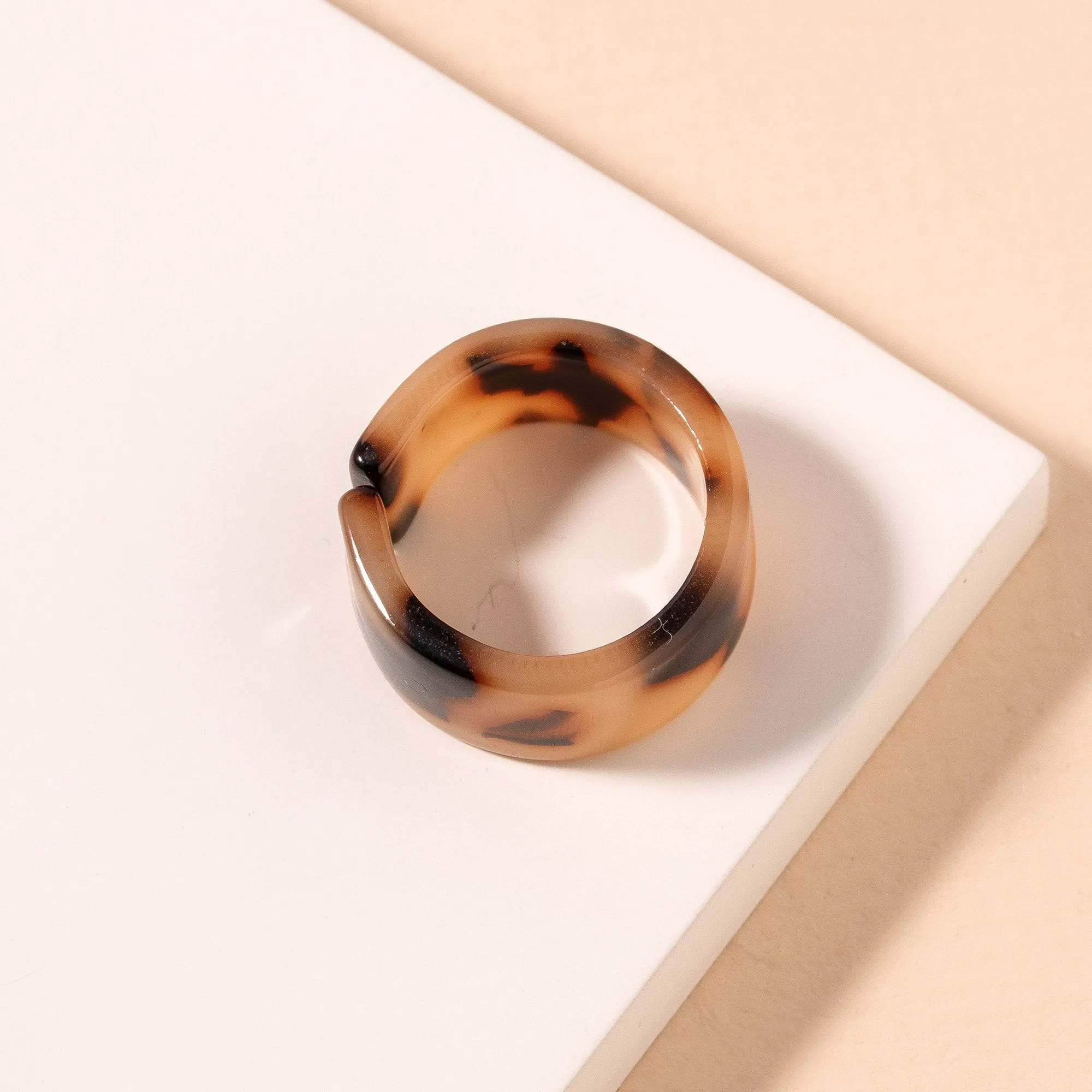 Acetate Tortoise Rings Set