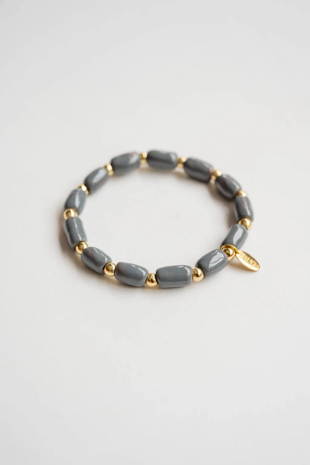 Bel Koz Elongated Clay Bead Bracelet