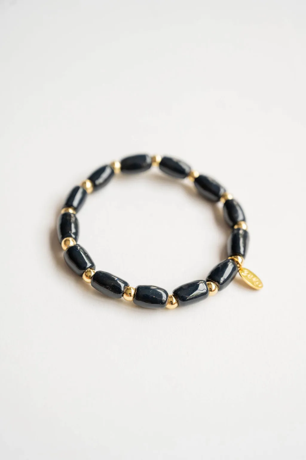 Bel Koz Elongated Clay Bead Bracelet