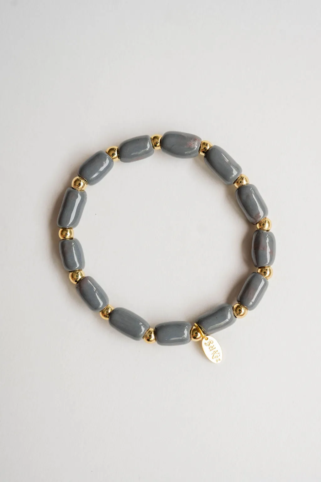 Bel Koz Elongated Clay Bead Bracelet