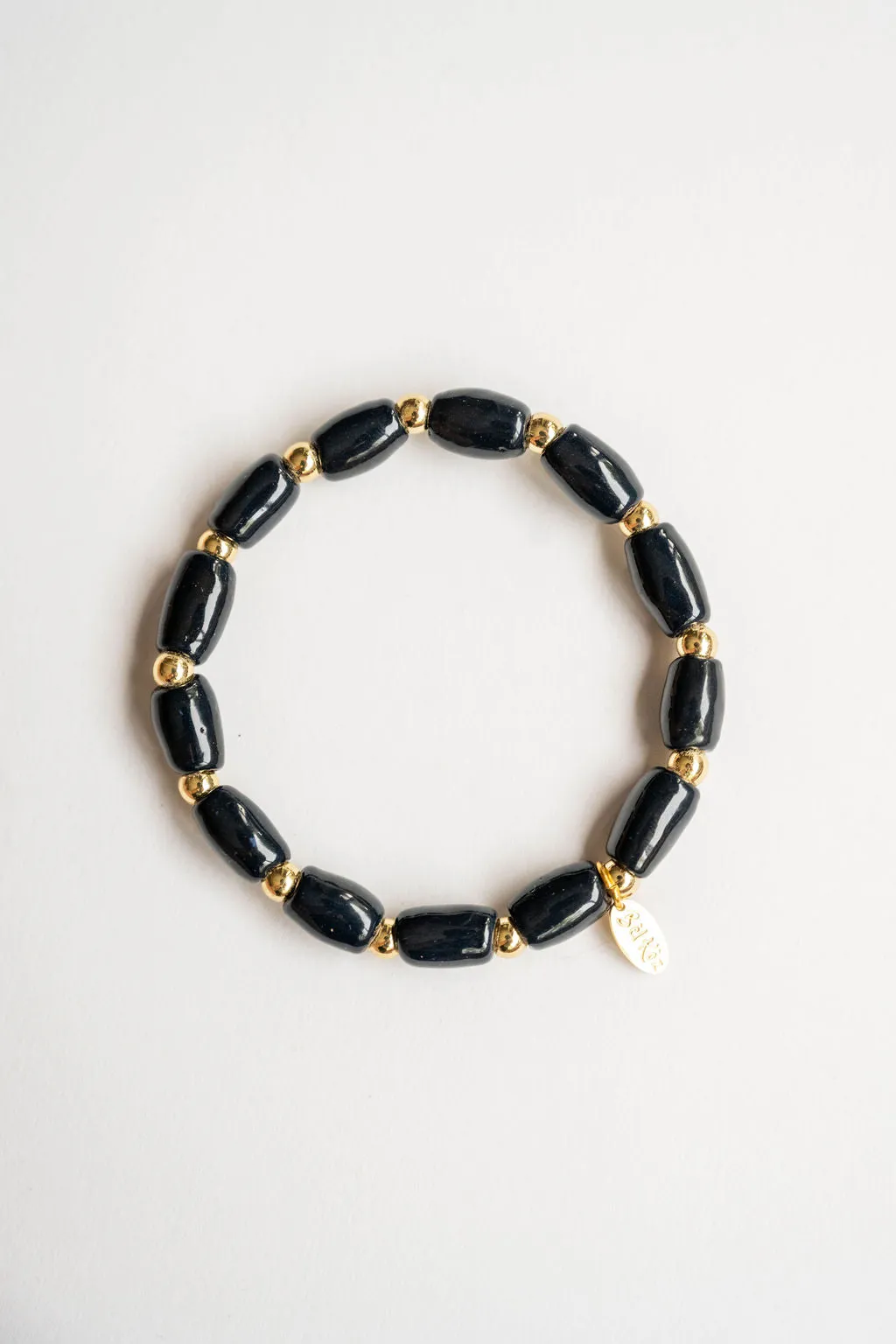 Bel Koz Elongated Clay Bead Bracelet