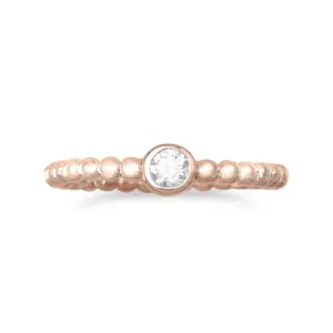 Bianca Rose Gold Beaded Ring