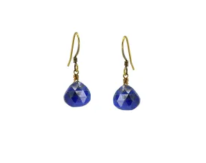 Blue Lapis Simple Classic Earrings