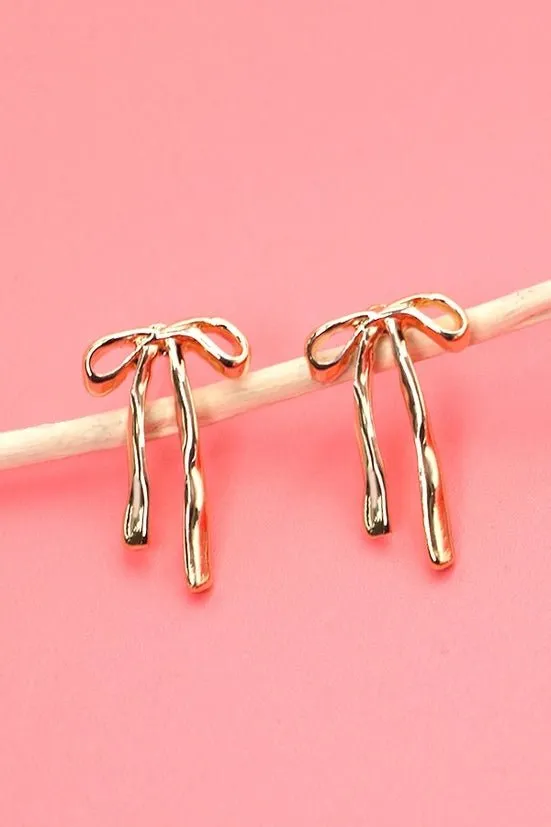 Bow Ribbon Stud Earrings