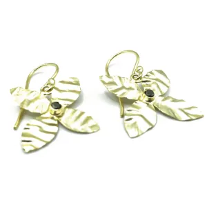 Cabo Flower Pyrite Gold Earring