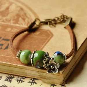 Ceramic Bead Bracelet Handmade Bracelet