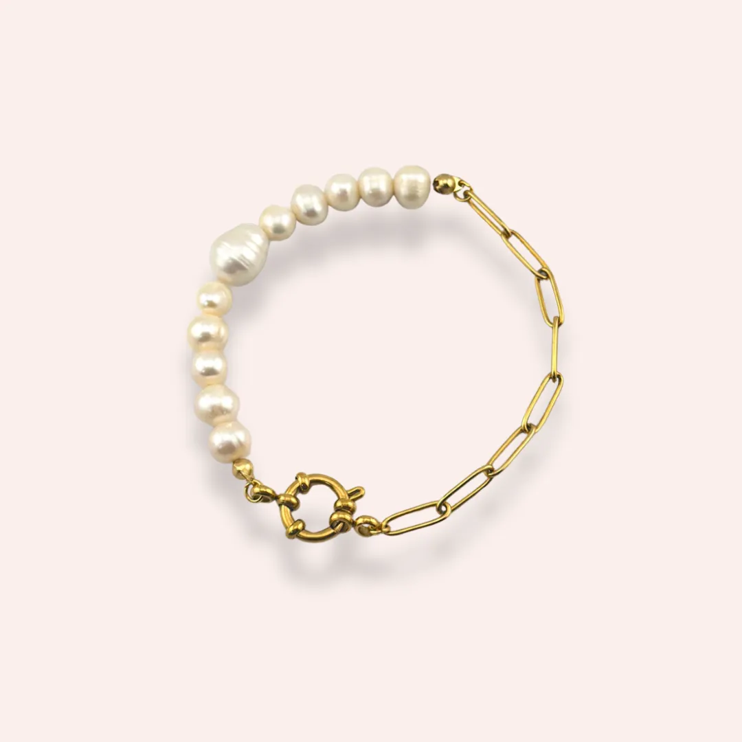 Chain Pearls Bracelet