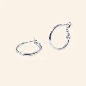 Classic 20mm Hoop Earrings (Silver)