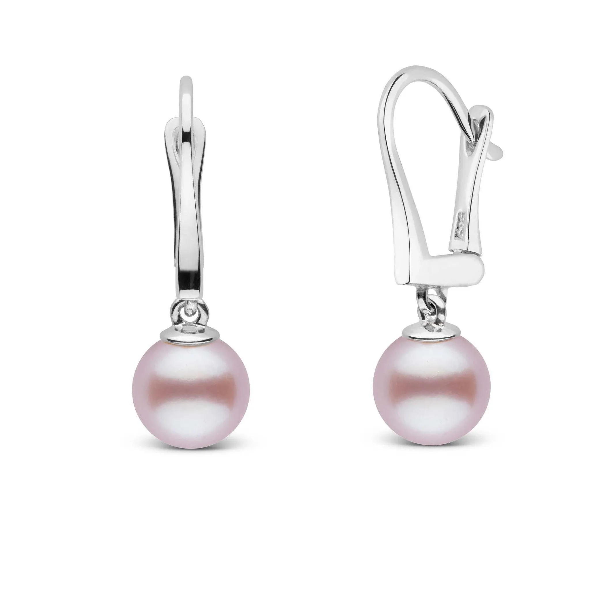 Classic Collection Lavender Freshadama Freshwater 7.5-8.0 mm Pearl Dangle Earrings