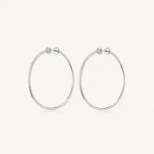 Classic Hoop Earrings - Rhodium