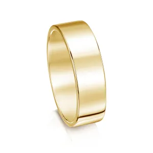 Contemporary 6mm Wedding Ring in 9ct Yellow Gold