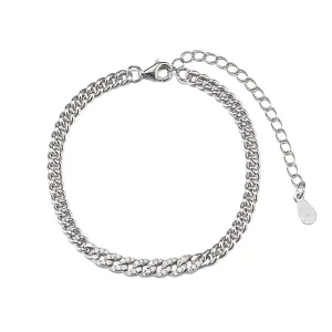 Curb Chain Bracelet CZ