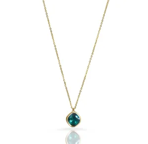 DESIREE EMERALD BIRTHSTONE PENDANT NECKLACE - MAY