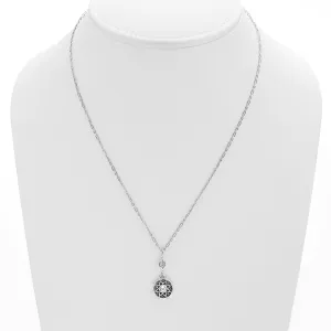 Dharmachakra Sterling Silver White Topaz Serenity Necklace