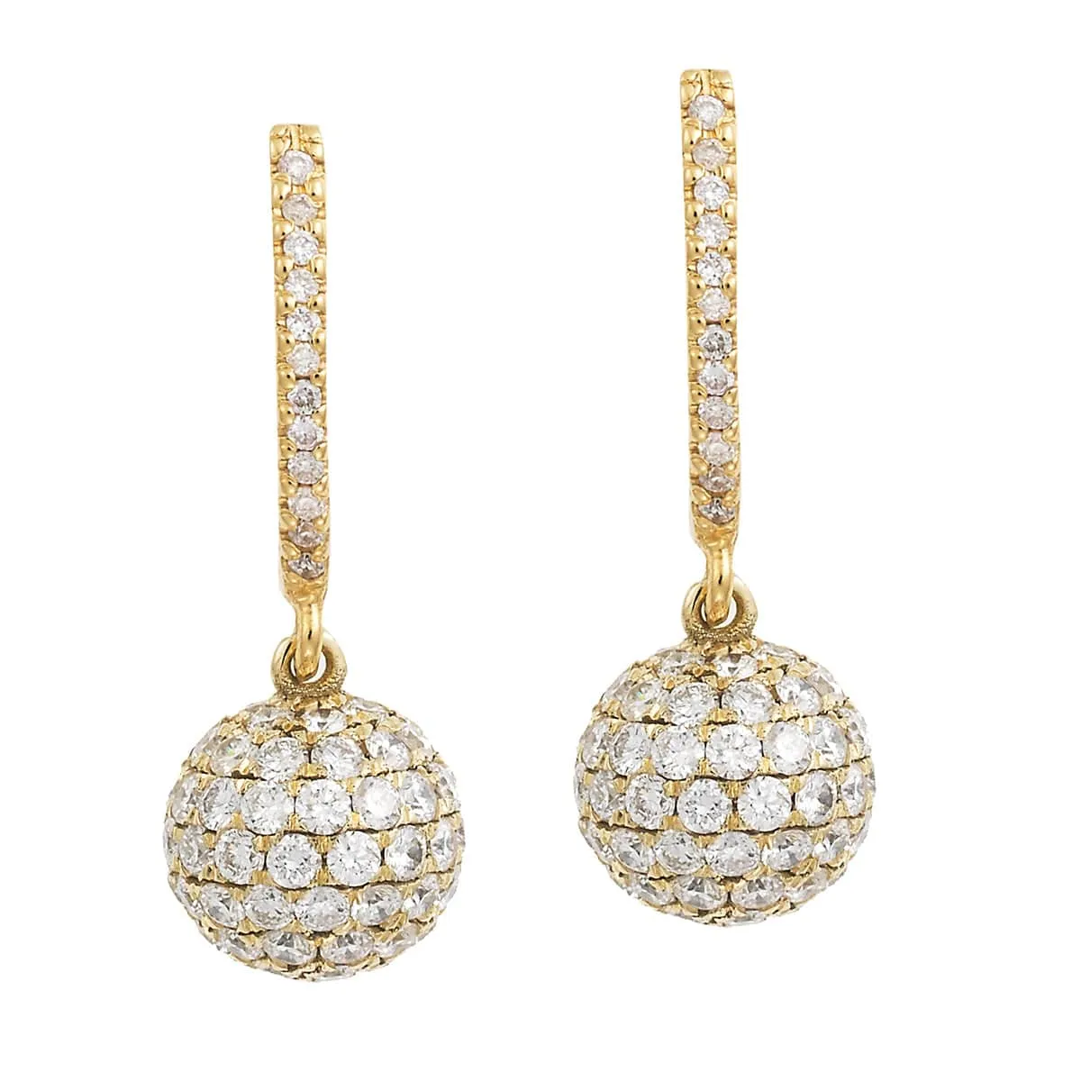 Diamond Ball Earrings