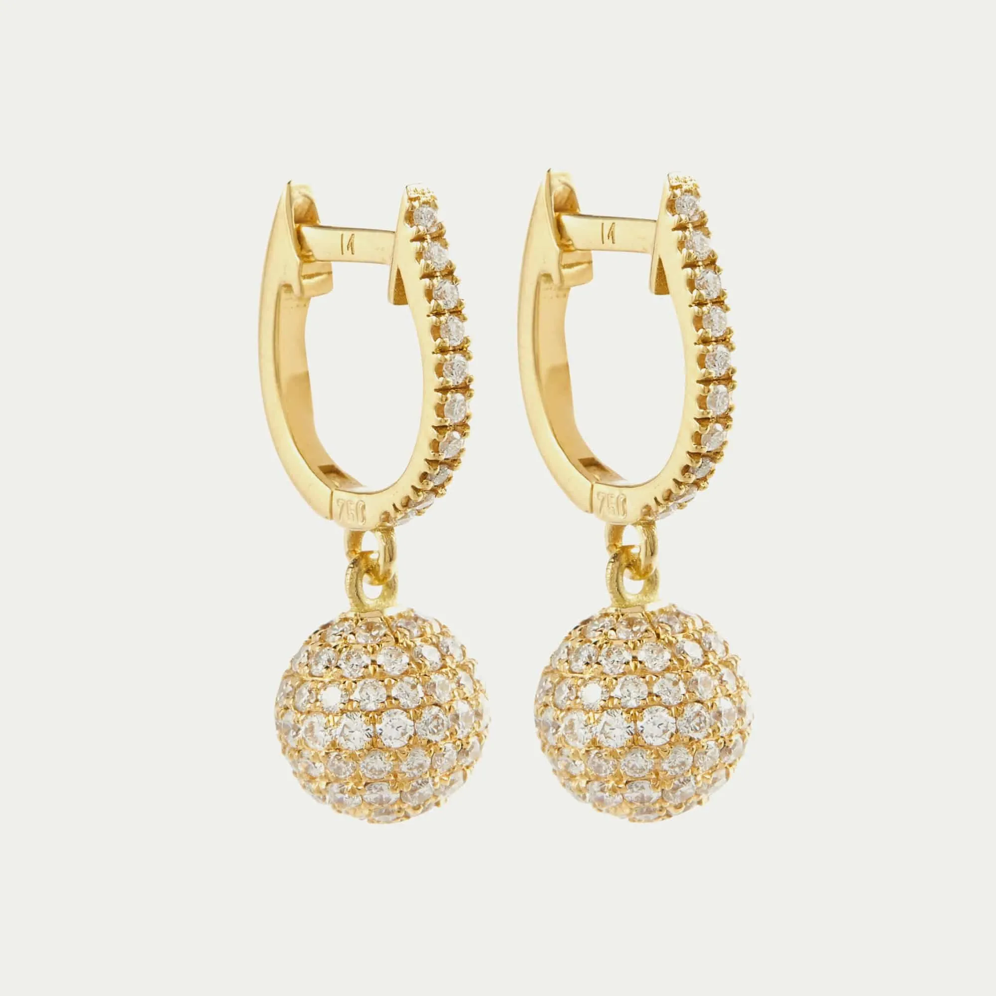 Diamond Ball Earrings