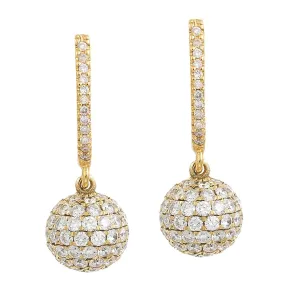 Diamond Ball Earrings