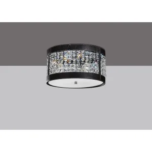 Diyas IL31030 Celsa Ceiling Black Leather/crystal