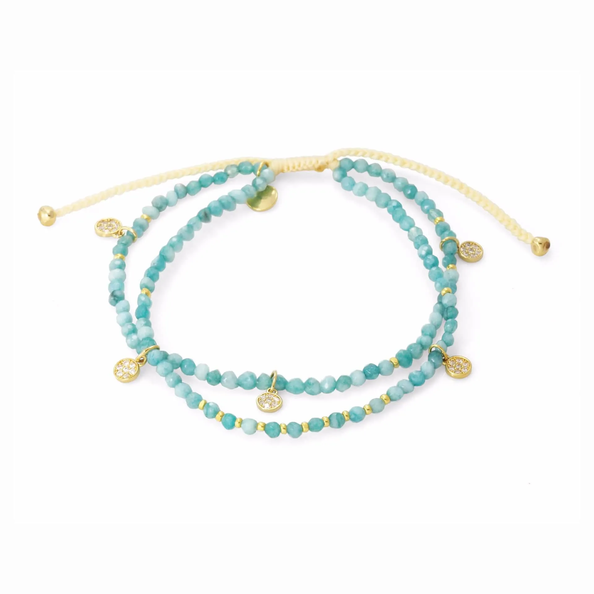 Double Disc Beaded Bracelet