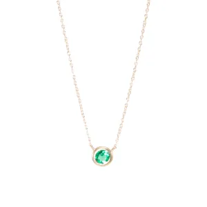 Emerald Bezel Necklace