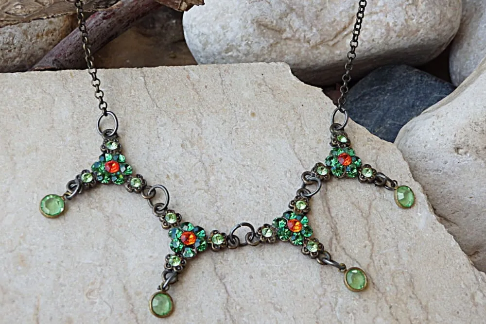 Emerald Orange Necklace