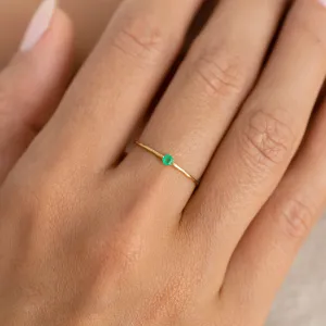 Emerald Ring 14k Gold - Penelope