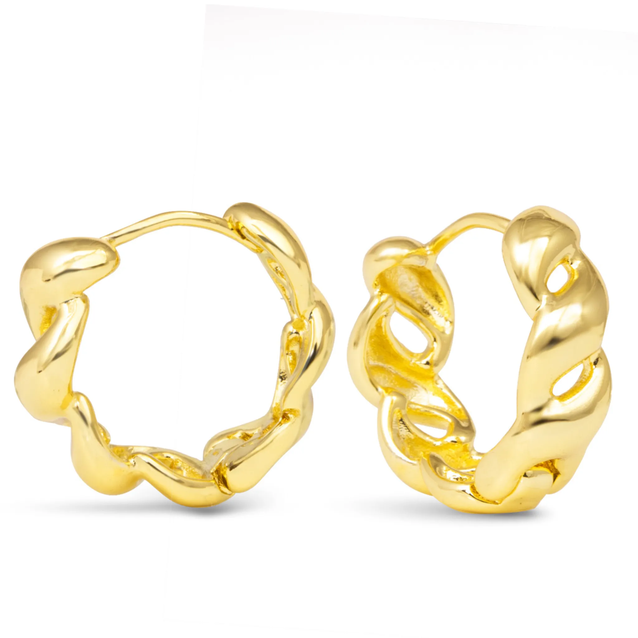 Emerson Polished Twisted Hoops