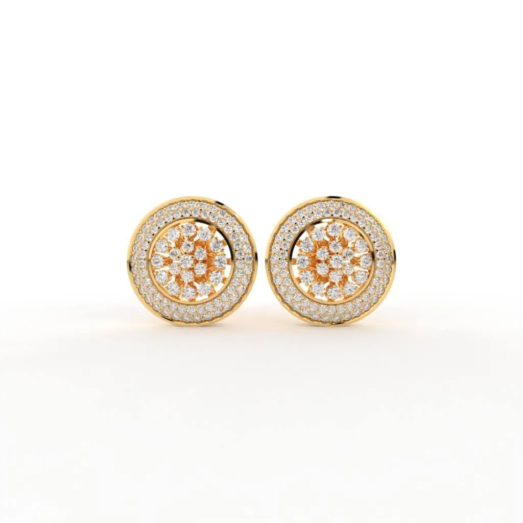 Emil Silver Stud Earrings | 22KT Gold Vermeil