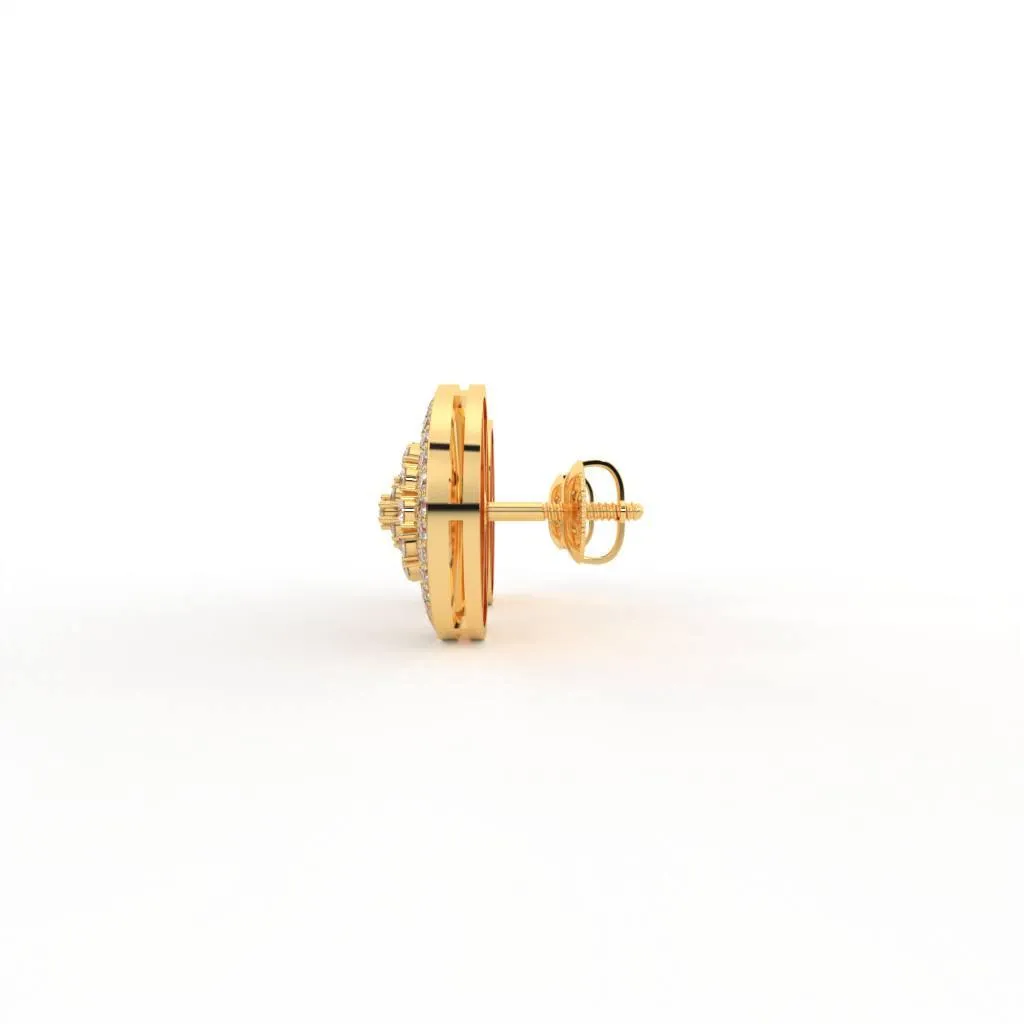 Emil Silver Stud Earrings | 22KT Gold Vermeil