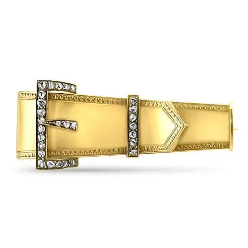 Estate Vintage Diamond Buckle Pin