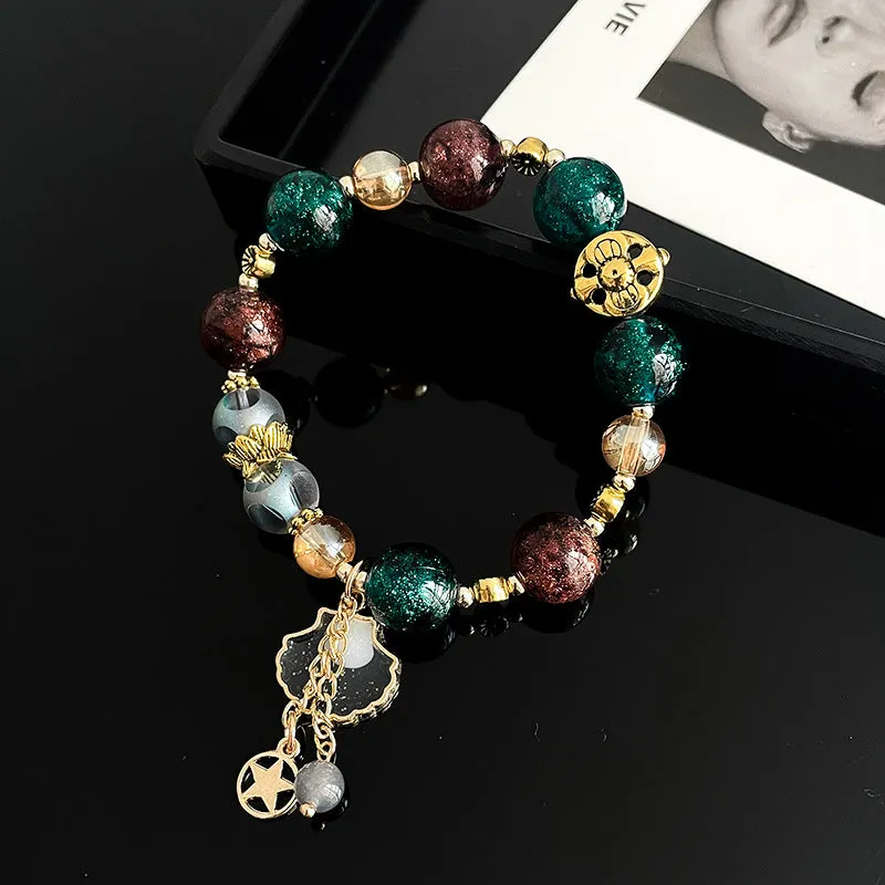 Famous Family Style Natural Stone Beaded Bracelet DIY Handmade