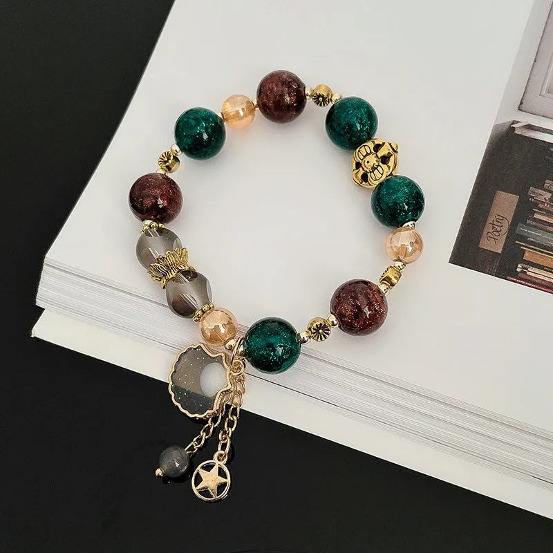 Famous Family Style Natural Stone Beaded Bracelet DIY Handmade