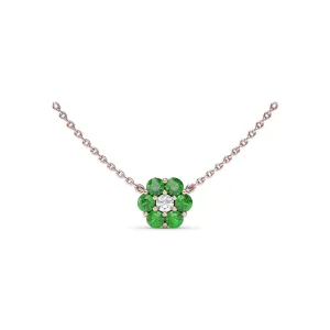 Fana Floral Emerald and Diamond Necklace