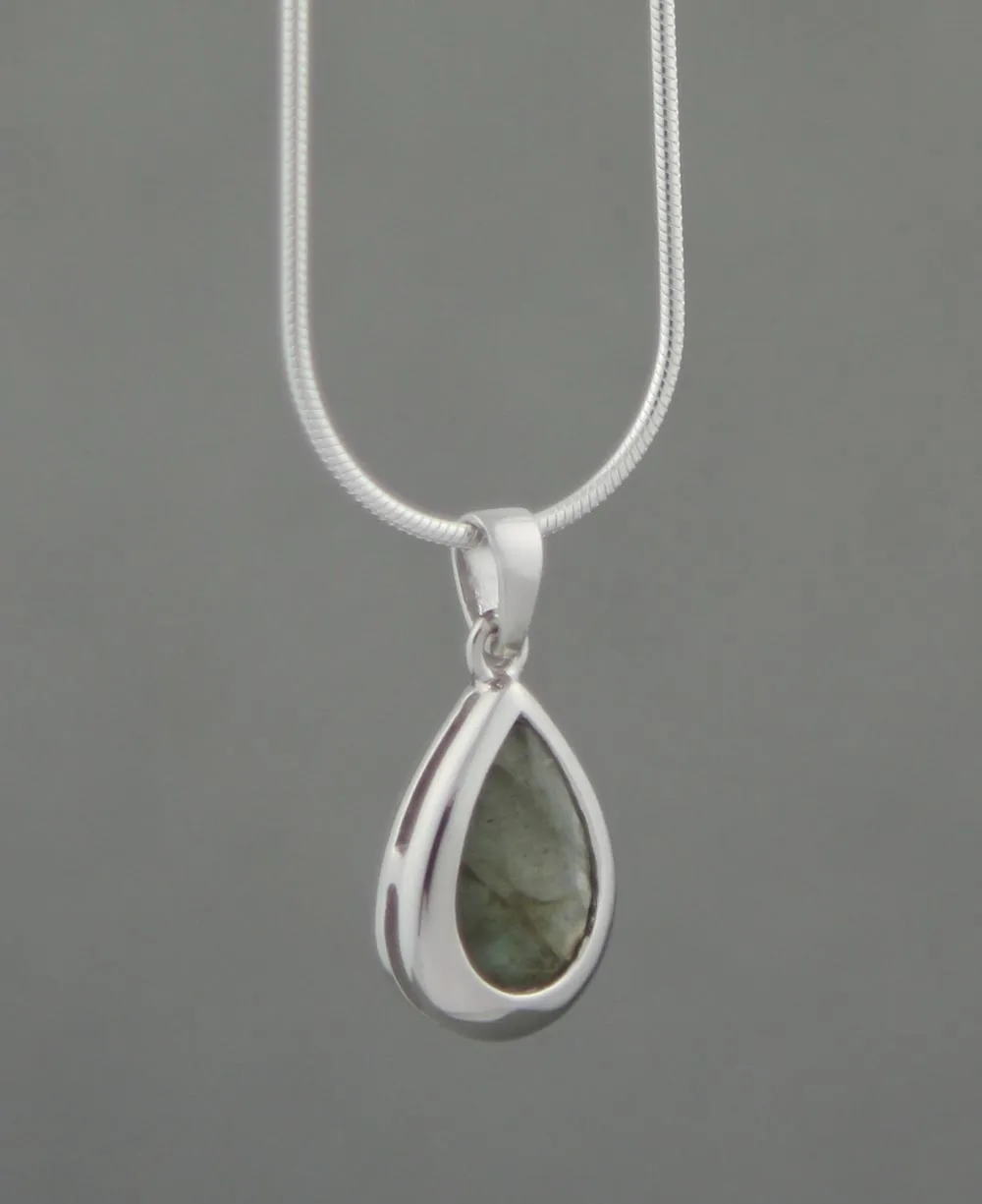 Gemstone Teardrop Charm Pendants