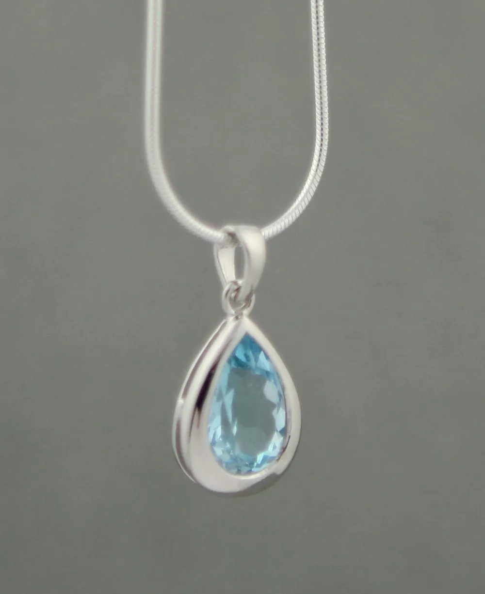 Gemstone Teardrop Charm Pendants