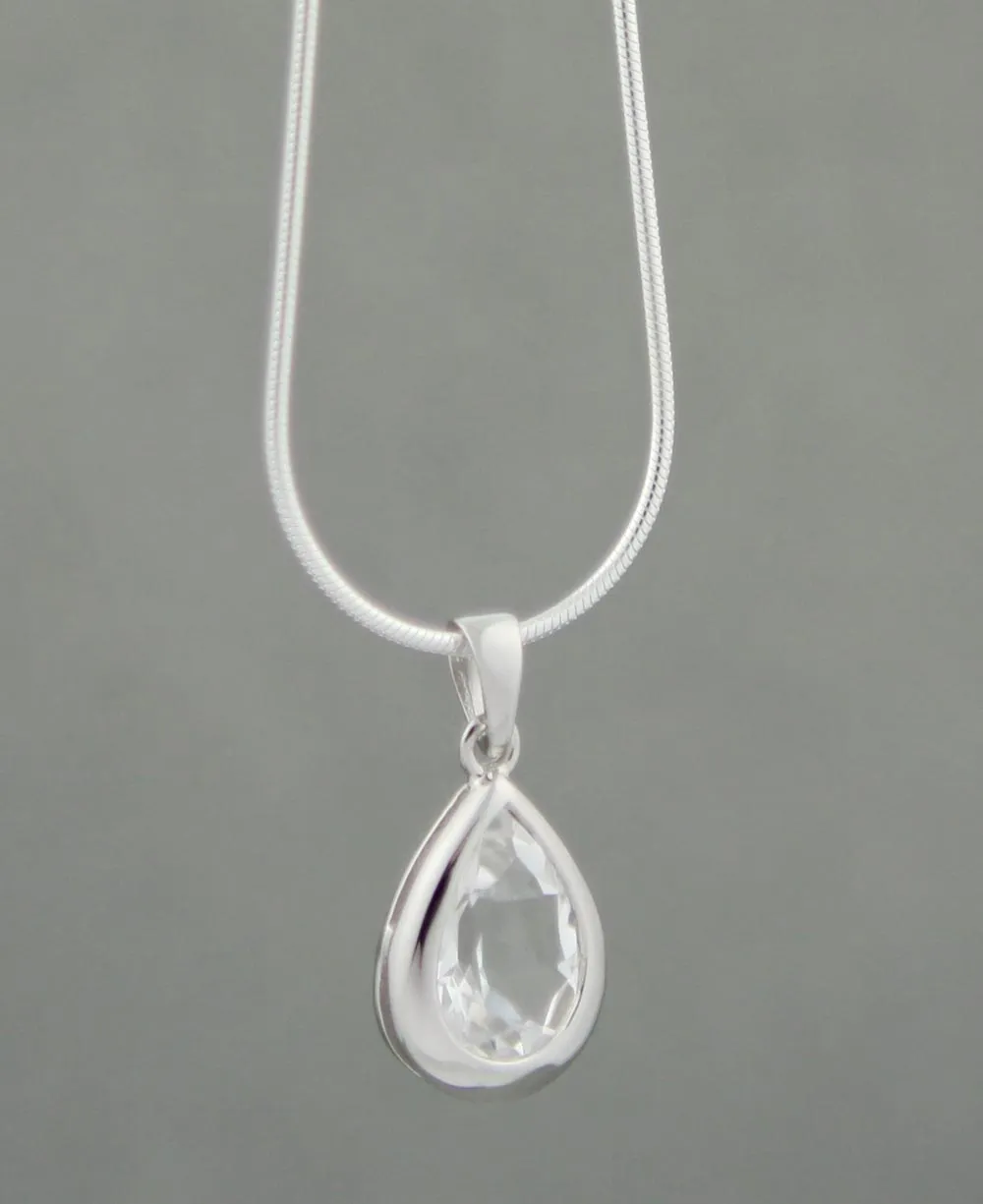 Gemstone Teardrop Charm Pendants