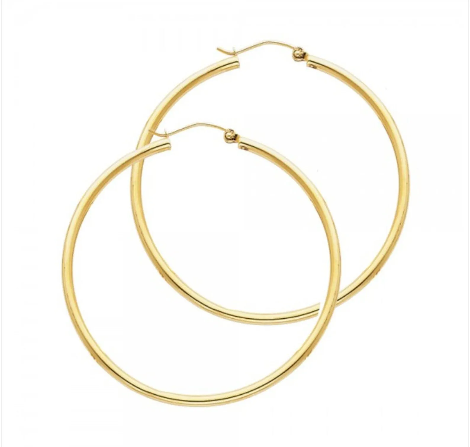 Gold Classic Huggie Hoop Earrings 35MM Wide Model-137