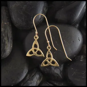 Gold Open Triquetra Earrings