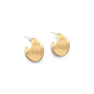 Gold Teardrop Hoop Earrings