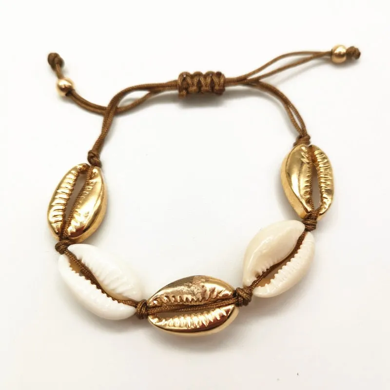 Golden Cowry Shell Choker