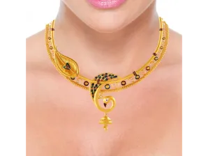 Gorgeous Peacock Motif Designer 22k Statement Jewellery For Women