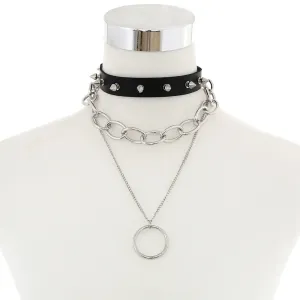 Gothic Black Choker Necklace for Women / Chain Vintage Collar Necklace